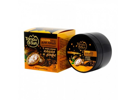 Тамбуканский «GOLDEN скраб» для лица с маслом какао и кофе 70 мл (Бизорюк)