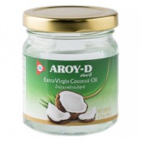 Кокосовое масло Aroy-D 180 мл (стеклянная банка)
