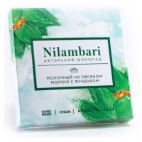 Шоколад Nilambari молочный на овсяном молоке с фундуком 65 г (GreenMania)