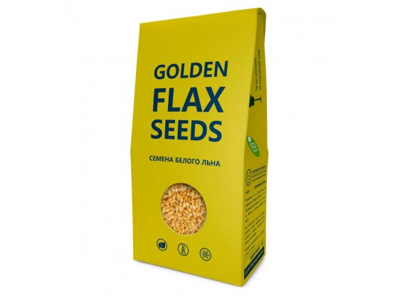 Лен белый семена "Golden flax seeds" Премиум 150 г (Компас здоровья)