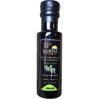 Оливковое масло Extra virgin с орегано (кислотность 0,2-0,3) в стекле 100 мл (KURTES)