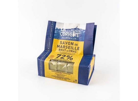 Мыло марсельское традиционное оливковое гипоаллергенное 10 шт по 100 г (1 кг) (La Corvette)