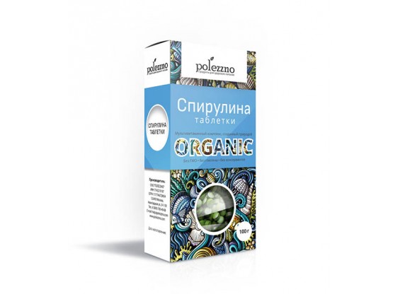 Спирулина органическая таблетки 100 г (Polezzno)