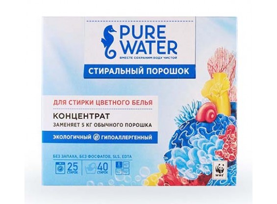 Стиральный порошок для цветного белья PURE WATER 800 г (PURE WATER)